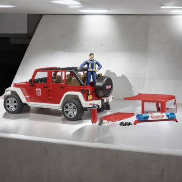 Camioneta De Bomberos Jeep Wrangler Rubicon Con Accesorios Escala 1:16